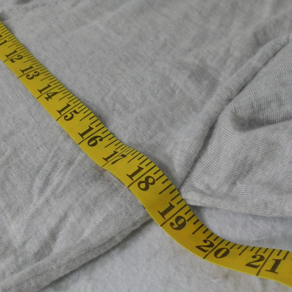 Ann Taylor Women Sweater S Gray 100% Merino Wool Tunic Tie Waist Tunic
